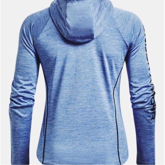 Under Armour UA Velocity Word Mark Blue Hoodie Size XS - Picture 2 of 12